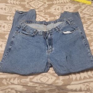 Men's Straight Leg Blue Jeans W 44 X L 30